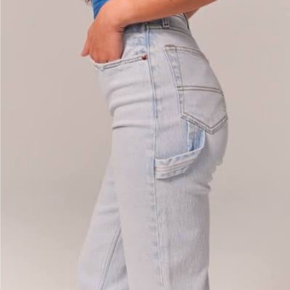 Abercrombie & Fitch The 90’s Straight Ultra High Rise Carpenter Jeans 29/8 Long - Picture 2 of 6